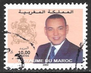 MOROCCO 2002 10d King Mohammed VI Perf. 11 1/2 Portrait Issue Sc 961 VFU