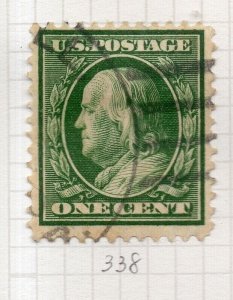 United States 1908-09 Perf 12 Double Line Watermark Issue Used 1c. NW-205293