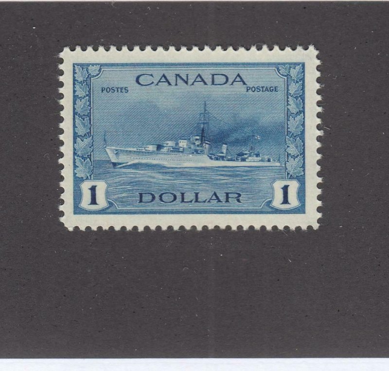 CANADA (KSG1439) # 262  VF-MNH $1 RCN TRIBAL CLASS DESTROYER /DEEP BLUE CV $120