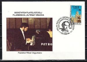 Romania, OCT/97 issue. Composer F. Mendelssohn 01/OCT/97 Cancel & Cachet Cover.