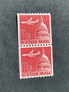 U.S.# C65a-MINT NEVER/HINGED----PAIR-----AIR-MAIL------1964