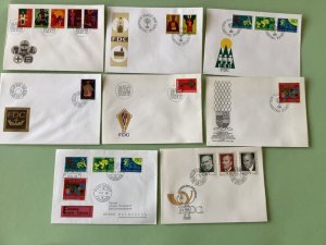 Liechtenstein 1969 postal stamps covers 8 items Ref A1398