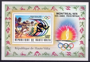 Upper Volta 1976 Sc#C230 MONTREAL OLYMPIC GAMES SPRINT Souvenir Sheet MNH