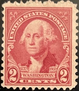 Scott #707 1932 2¢ Washington Bicentennial unused no gum