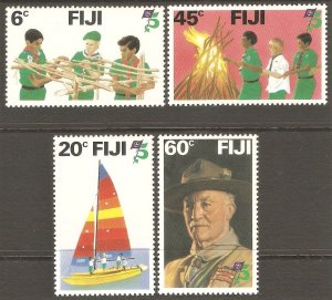 FIJI Sc# 458 - 461 MNH FVF Set4 75th Anniv. Boy Scouts Sailing Baden Powell