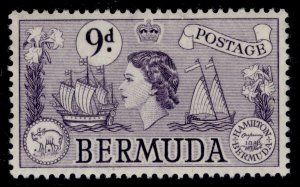 BERMUDA QEII SG143b, 9d violet, M MINT. Cat £15.