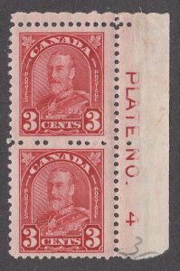Canada #167 Mint Plate Pair