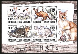 Central Africa MNH S/S Cats 2016 4 Stamps