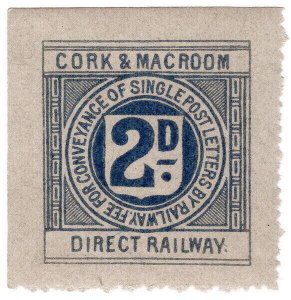 (I.B) Cork & Macroom Direct Railway : Letter Stamp 2d