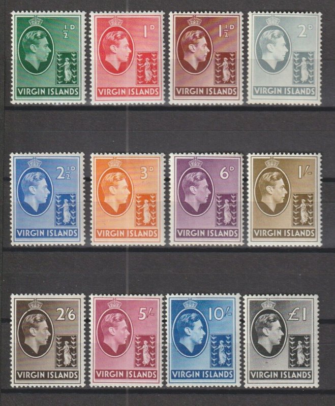 BRITISH VIRGIN ISLANDS 1938/47 SG 110a/121 MINT