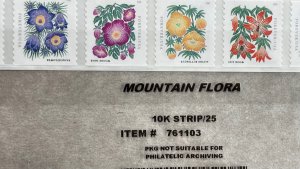 US Mountain Flora strip of 25 coil  set of 4 #5672-75 MINT