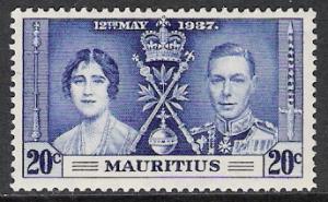 Mauritius #210 Coronation Issue MHR