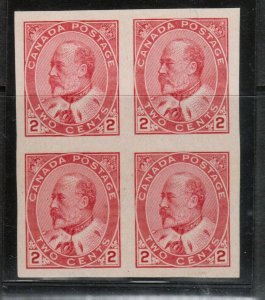 Canada #90a Extra Fine Never Hinged Imperforate Block