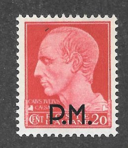 Italy Scott M4 Unused HOG - 1943 20c Posta Militare Overprint - SCV $0.40