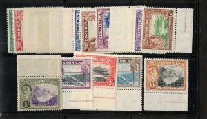 Dominica #97 - #110 Very Fine Never Hinged Set With Margins