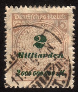 1923 Germany 2 Billion Mk, Used, Sc 306