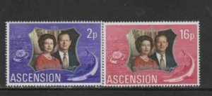 ASCENSION #164-165 1972 SILVER WEDDING ISSUE MINT VF NH O.G