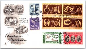 U.S. FIRST DAY COVER BICENTENNIAL OF THE AMERICAN REVOLUTION RELATED COMBINATION