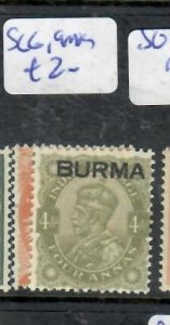 BURMA  KGV   SG 6, 9  MOG       P0515A  H