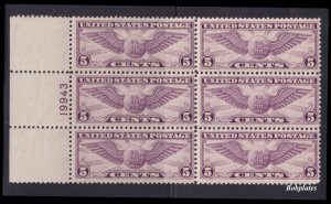 BOBPLATES #C12 Winged Globe Full Left Plate Block 19943 F-VF LH SCV=$135