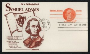 #UY24 8c Samuel Adams, Fleetwood FDC **ANY 5=FREE SHIPPING**