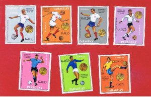 Paraguay  #1178-1184   MVFLH OG   Soccer    Free S/H