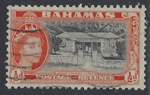 Bahamas, Scott #158; 1/2p Queen Elizabeth II, Used