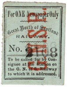 (I.B) Great North of Scotland Railway : Newspaper Parcel (single)