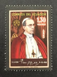 Ecuador 1959 #c351, Pope Pius XII, MNH.