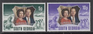 South Georgia 35-36 Silver Wedding MNH VF