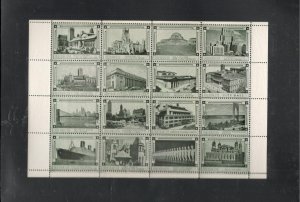 EARLY NEW YORK CITY POSTER STAMPS, FULL SHEET