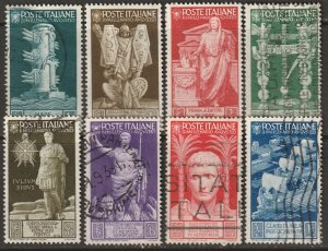 Italy 1937 Sc 377-84 partial set most used