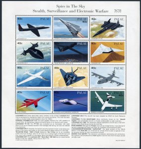 Palau 403 sheet, MNH. Aircraft 1996. Oddities of the Air Weird, Wonderful Design