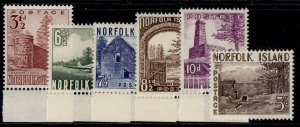 AUSTRALIA - Norfolk Island QEII SG13-18, 1953 complete set, NH MINT. Cat £32.