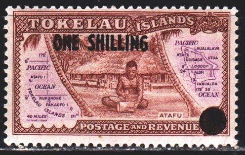 Tokelau. 1956. 5. A native in a national costume. MNH.