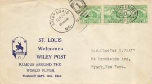 ST. LOUIS WELCOMES WILEY POST 1933