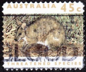 Australia 1241 - Used - 45c Parma Wallaby (1992) (cv $0.50) (2)
