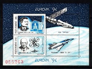 Romania Sc C287 MNH S/S of 1994 - Europa CEPT, Space