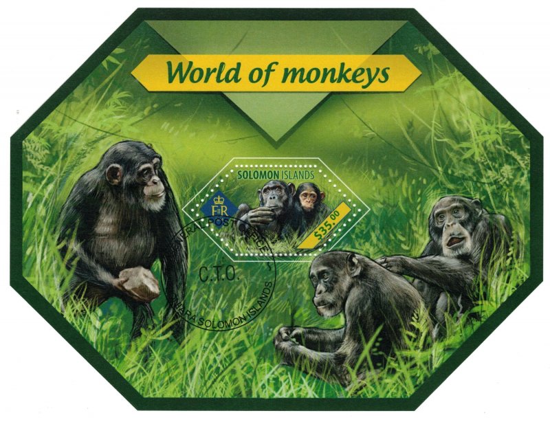 SOLOMON ISLANDS 2014 - Monkeys / complete set (sheet+block)