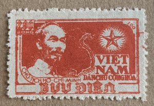 Viet Nam North DR 1951 100d Ho Chi Mi red.  Scott 3, CV $20.00