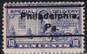 Precancel - Philadelphia, PA PSS L-7 E - Special Delivery Town and Type Issue