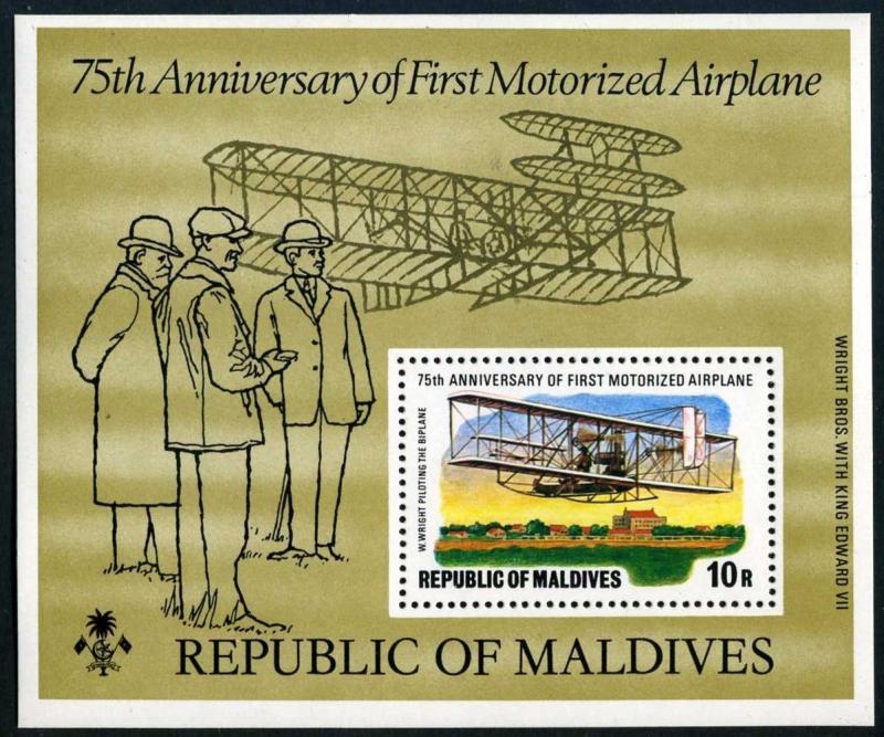 Maldives 719-727,728,MNH.Michel 740-748,Bl.48. Motorized Airplane-75th Ann.1978