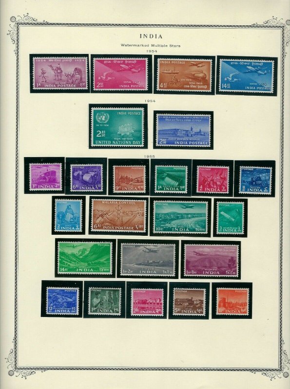 INDIA ALMOST COMPLETE 1947-1991 MOUNTED ON SCOTT SPECIALTY PAGES- 90% NH. 