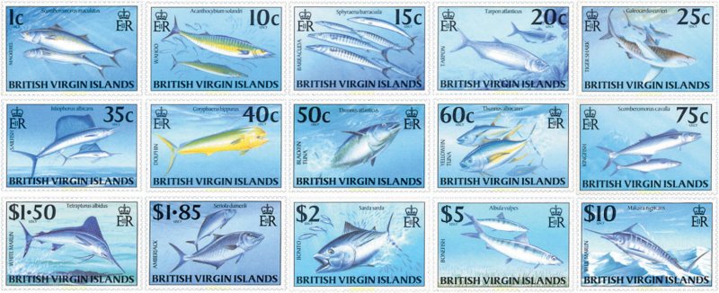 36398 MNH VIRGENES BRITANICAS Islas 1997 PECES