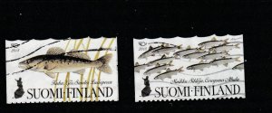 Finland  Scott#  1567a-1567b  Used  (2018 Fish)
