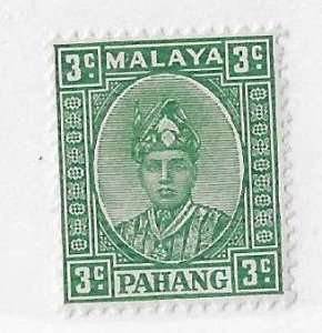 Malaya- Pahang  Sc #30A  3c green  OG VF
