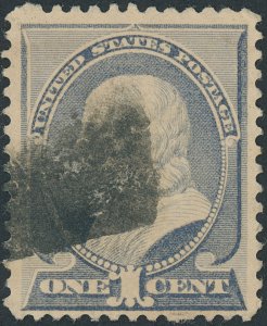 US 212 1 cent Franklin; Used; Fancy cancel -- See details and scans