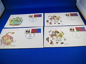 U.S. FIRST DAY COVER SETS - LOT of 4 -1977 - LOVE     (FDC-2x)