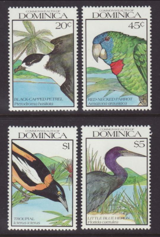 Dominica 1242-1243,1245,1248 Birds MNH VF