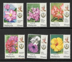 MALAYA PERAK SG212/7 2016 FLOWERS SET MNH